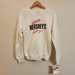 Vintage Jerzees Certified HERSHEY'S Chocolate Lover Sweatshirt USA Sz S NWT